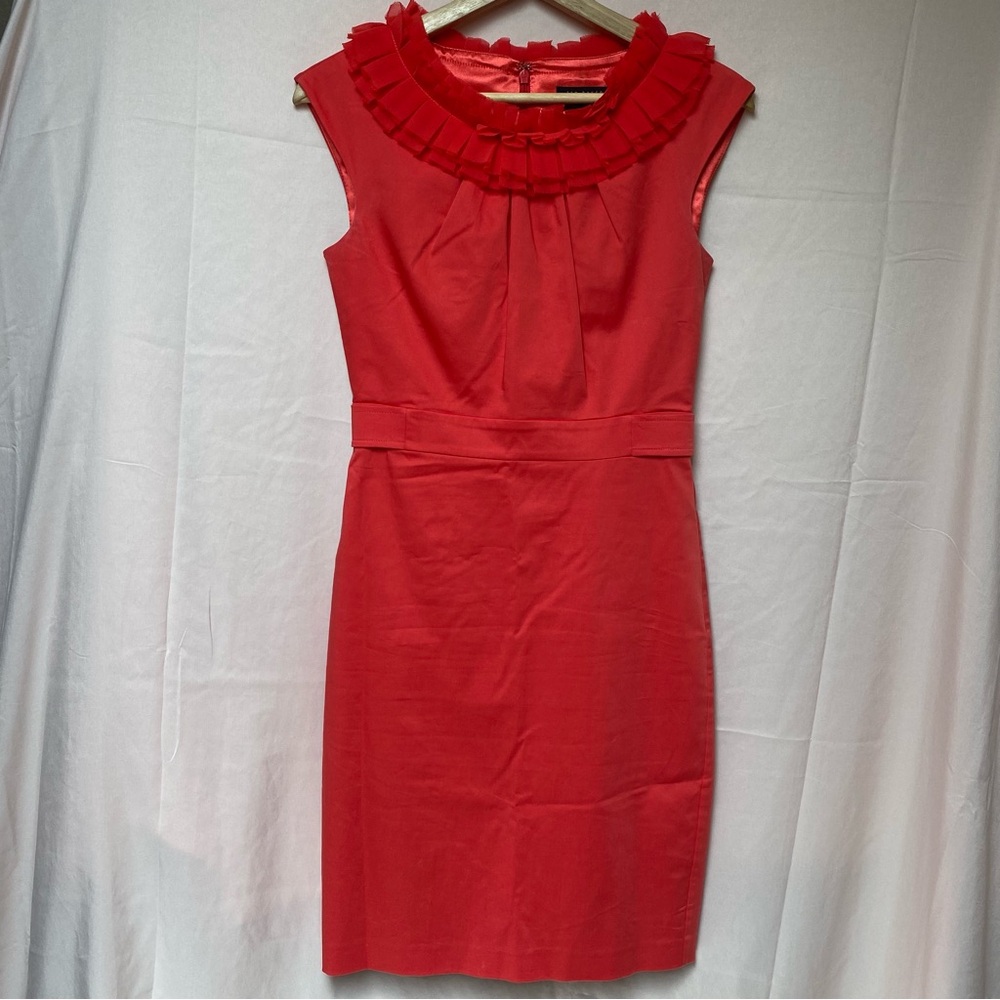 Ted Baker Red Sheath Dress TB Size 1 US Size 4 Sleeveless Versatile Office Party